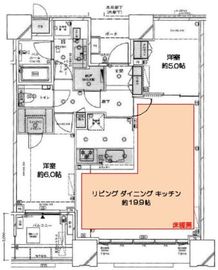 ドゥ・トゥール 21階 間取り図