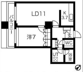 グランパークハイツ 907 間取り図