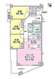 目黒諏訪山パークハウス 2階 間取り図