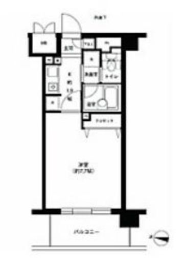 アボリアスコート笹塚 E105 間取り図