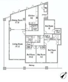 三番町東急アパートメント 1001 間取り図