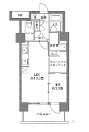 エルスタンザ白金台 504 間取り図