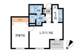 ローレルフラット 407 間取り図