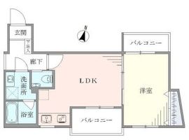 グランデュオ駒沢2 104 間取り図