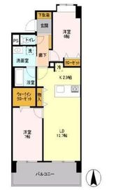 ロイヤルパークス梅島 208 間取り図