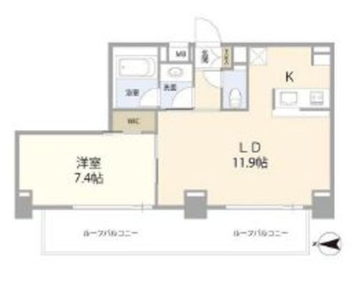 四谷デュープレックスD-R 6階 間取り図