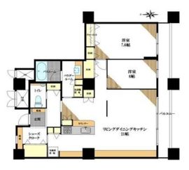 西戸山タワーホウムズ 20階 間取り図