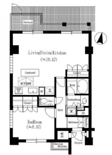 ガーデンホームズ白金 1階 間取り図
