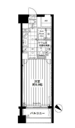 プラティーク日本橋 3階 間取り図