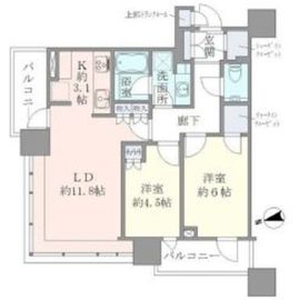 ブリリアタワーズ目黒 4階 間取り図