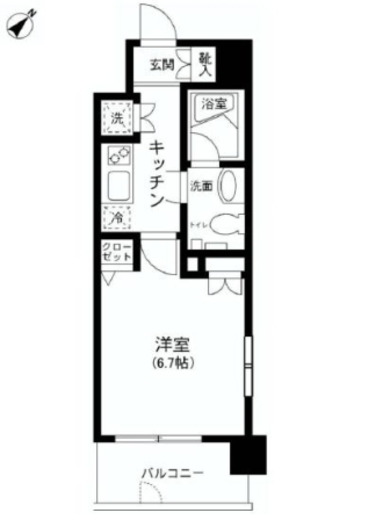 プライムアーバン田町 301 間取り図