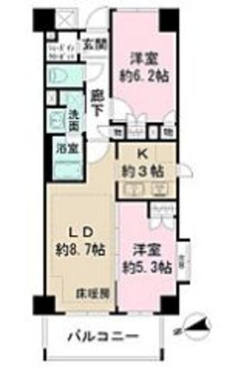 ファミールシティレジデンス 6階 間取り図