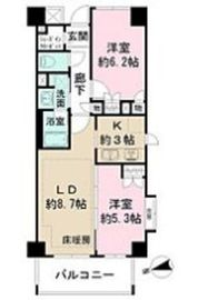 ファミールシティレジデンス 6階 間取り図