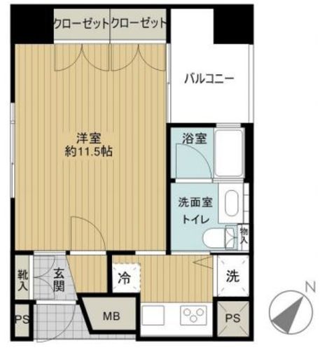 グランドメゾン築地 4階 間取り図