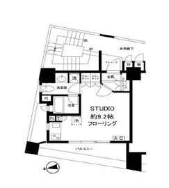 クオリア門前仲町 9階 間取り図