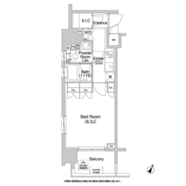 コンフォリア神楽坂DEUX 202 間取り図