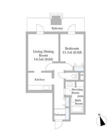 入船ハイツ 1308 間取り図