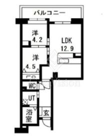 アクティ目黒駅前 1号棟 816 間取り図