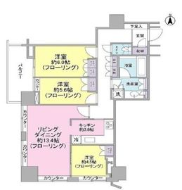 ザ・パークタワー東京サウス 8階 間取り図