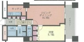 六本木ヒルズレジデンス B棟 25階 間取り図