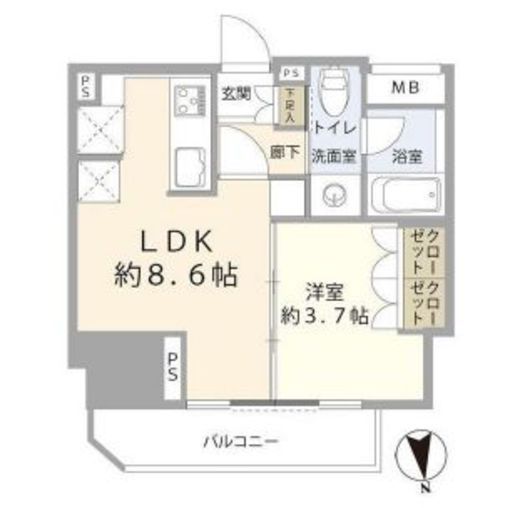 グランスイート神楽坂 11階 間取り図