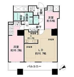 ザ・パークハウス西新宿タワー60 48階 間取り図