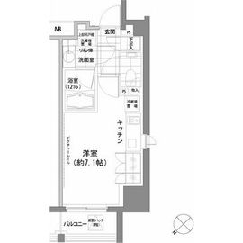 パークハビオ渋谷 1406 間取り図