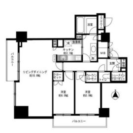 品川タワーフェイス 29階 間取り図