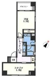 スクエアードコート日本橋人形町 803 間取り図
