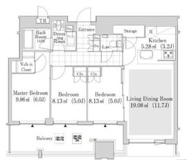 大崎ガーデンレジデンス 2204 間取り図