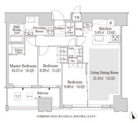 大崎ガーデンレジデンス 1108 間取り図