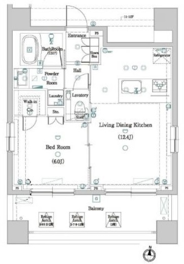 DIPS神楽坂 5階 間取り図