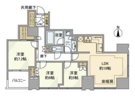 シティタワーズ豊洲ザ・ツイン ノースタワー 14階 間取り図