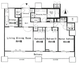 パークタワーグランスカイ 6階 間取り図