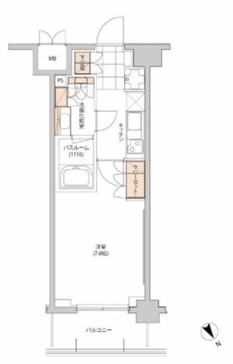 ヒューリック目白 614 間取り図