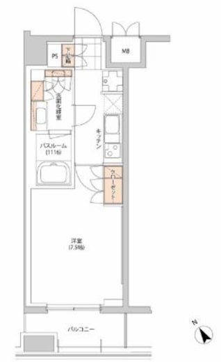 ヒューリック目白 807 間取り図