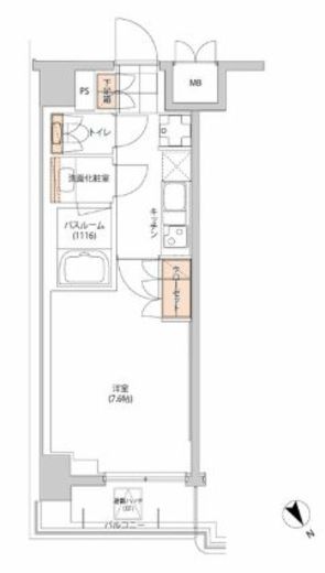 ヒューリック目白 717 間取り図