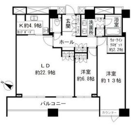 番町パークハウス 13階 間取り図