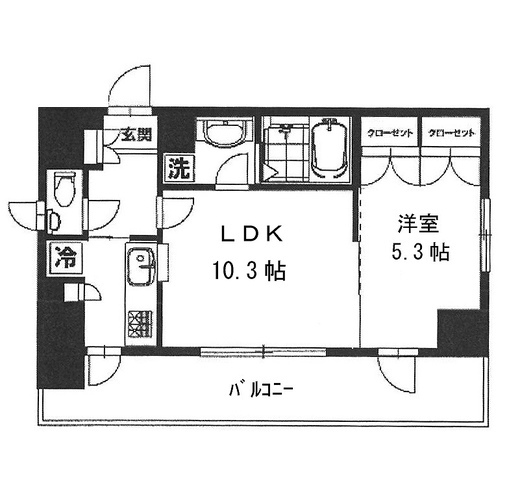 クオリア恵比寿パークフロント 2階 間取り図