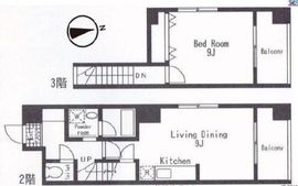 アールヒルズ学芸大学 202 間取り図