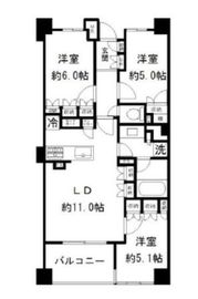 ザ・ヒルズ市谷薬王寺 4階 間取り図