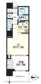 ウエリス新宿早稲田の森 6階 間取り図