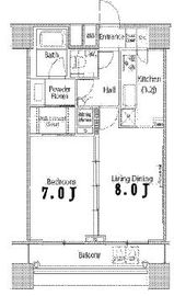 ファーストリアルタワー新宿 2208 間取り図