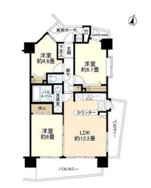 ライオンズステージ麻布 7階 間取り図