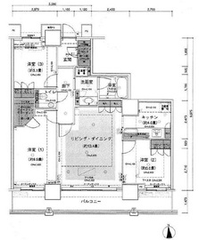 ベイクレストタワー 36階 間取り図