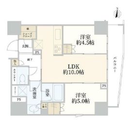 グランスイート四谷プレシア 9階 間取り図