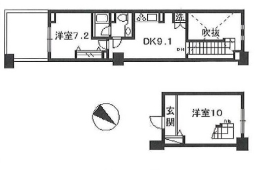 レジデンスシャルマン月島 828 間取り図