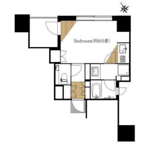 シティハウス中目黒ステーションコート 5階 間取り図
