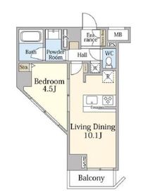 文京春日プラッツ 14階 間取り図