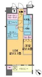 カスタリア銀座3 1304 間取り図